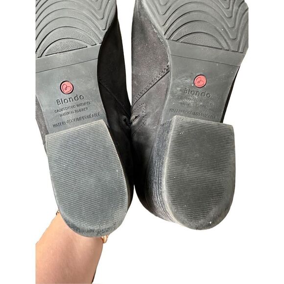 Blondo Waterproof Black Leather Booties - Picture 9 of 14